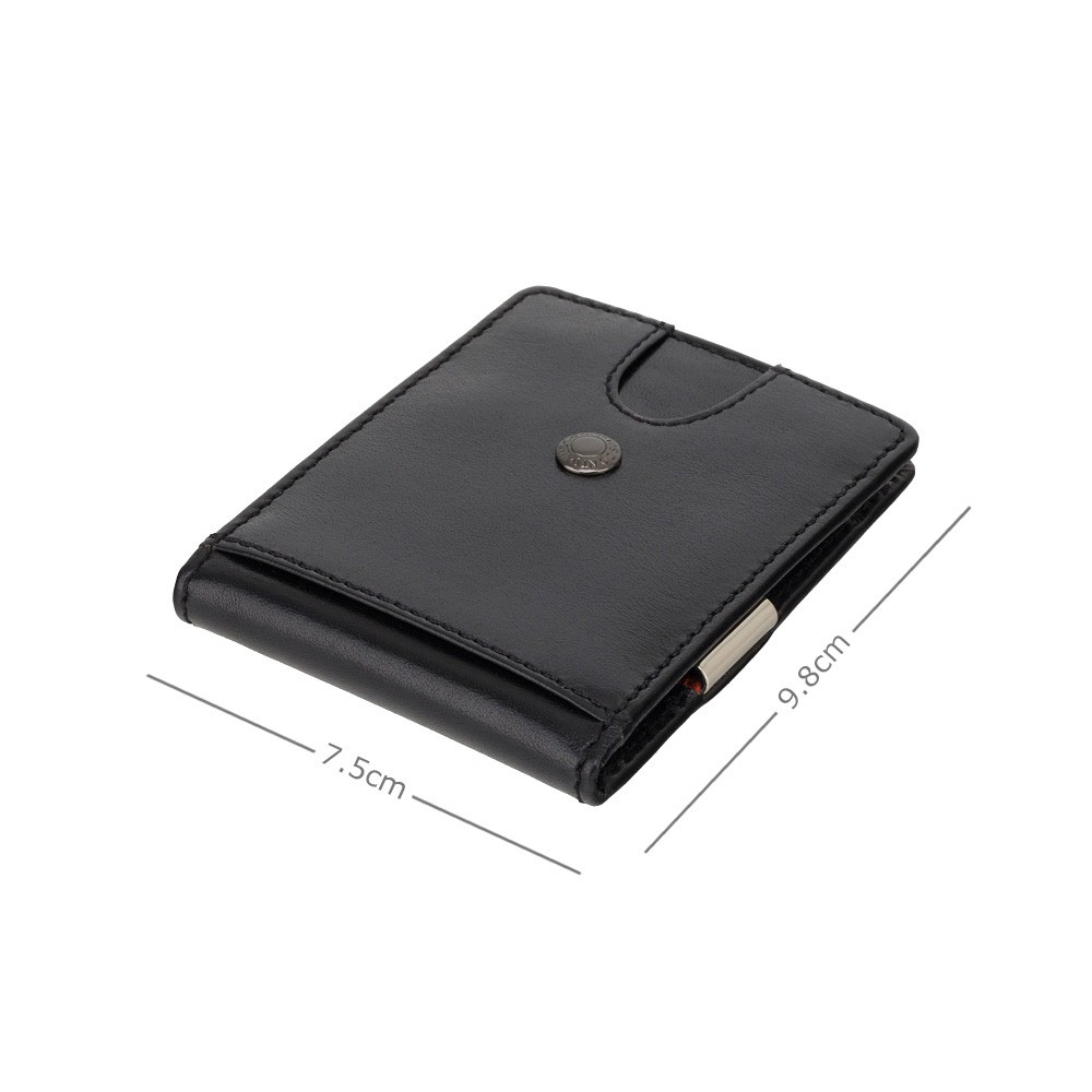 Кожаный зажим для купюр с Tap-n-Go Visconti VSL57 Chisel (Black Monza/Orange)