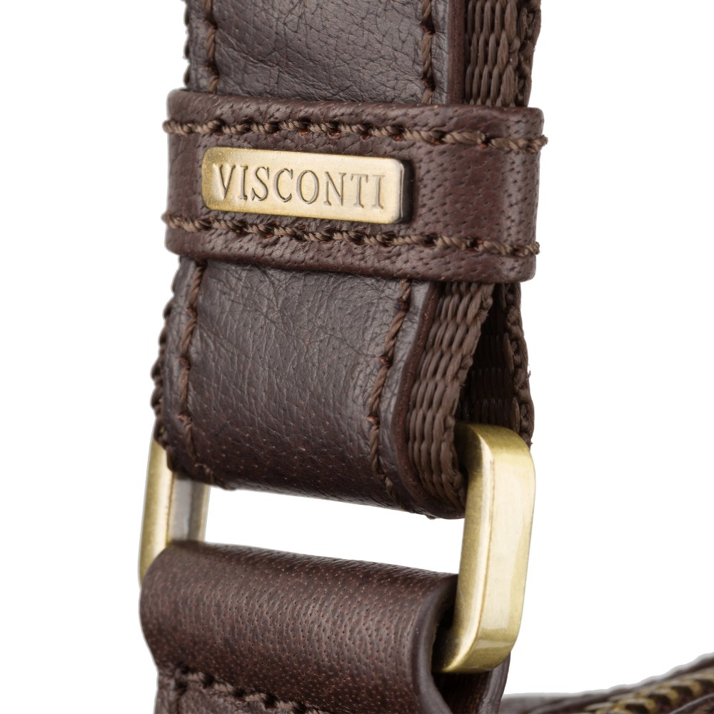 Мужская кожаная сумка Visconti ML40 Riley (Brown) 