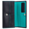 Женский кожаный кошелек Visconti CD21 с RFID Topaz (Black-Aqua)