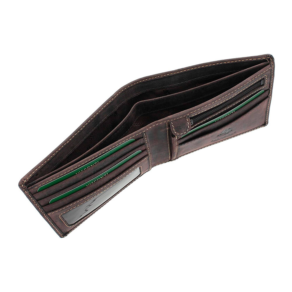Мужской кожаный кошелек Visconti 707 Shield (Oil Brown)
