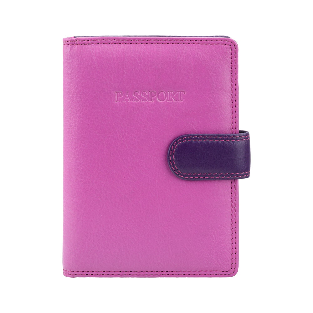 Кожаная обложка для паспорта Visconti RB75 Sumba (berry multi)