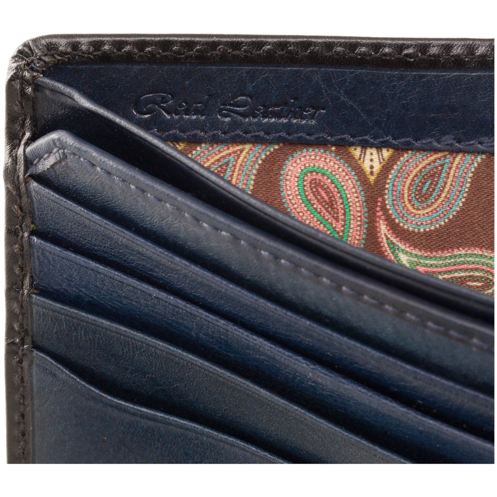 Мужской кожаный кошелек Visconti AT58 Milo c RFID (Burnish Blue)