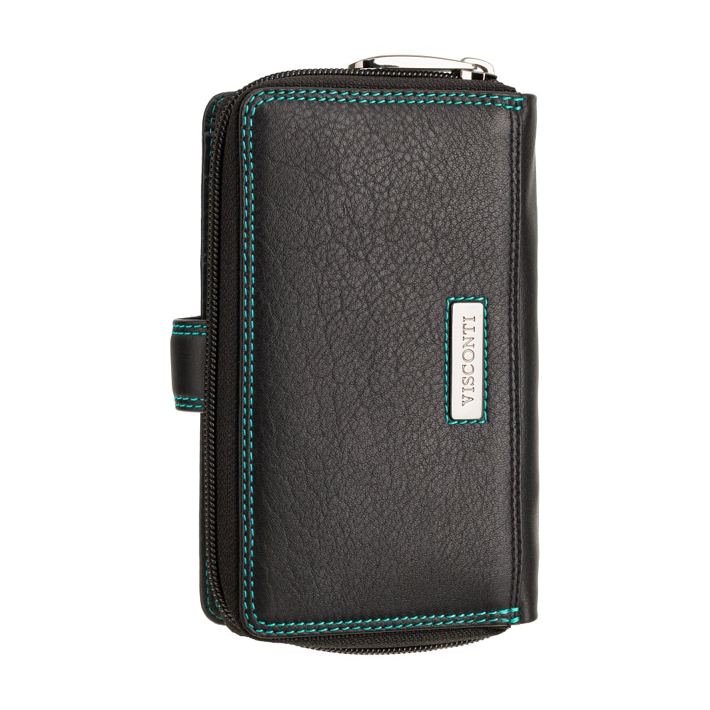 Жіночий гаманець Visconti R13 Carmelo c RFID (Black/Rhumba)