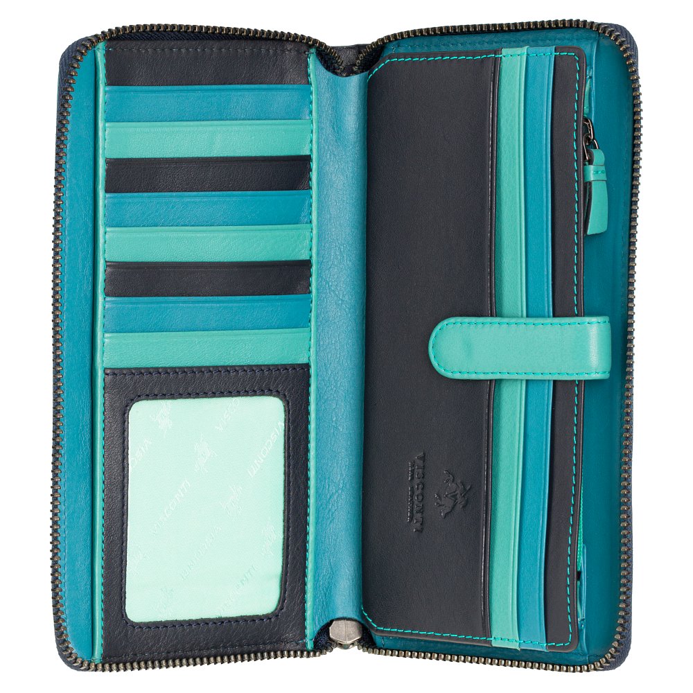 Женский кошелек Visconti BRC98 с защитой RFID Julia (Blue Bell)