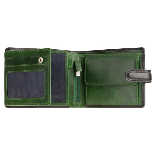Мужской кошелек Visconti TR35 с защитой RFID Atlantis (Black-Green)