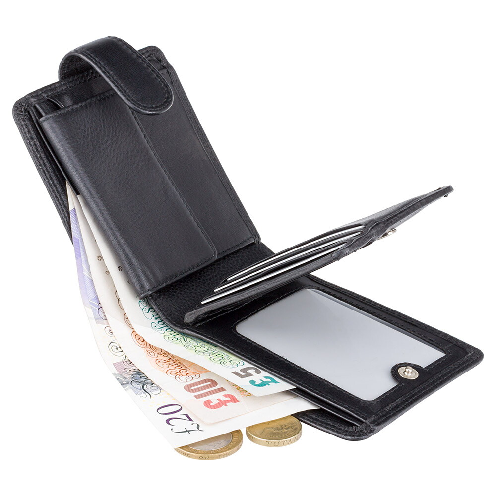 Мужской кожаный кошелек с RFID Vіsconti HT10 Knightsbrige (Black)