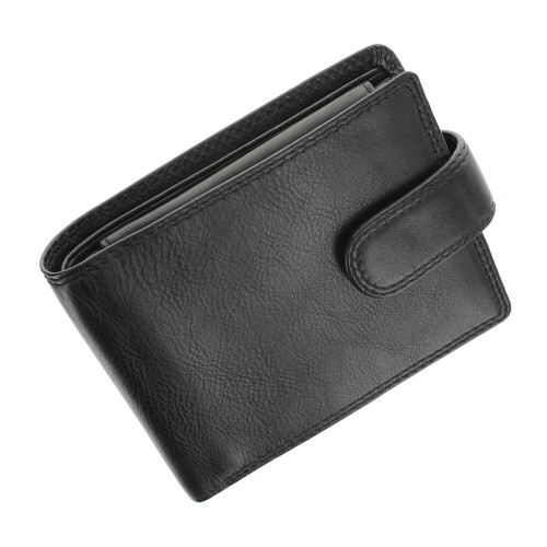 Мужской кожаный кошелек с RFID Vіsconti HT10 Knightsbrige (Black)