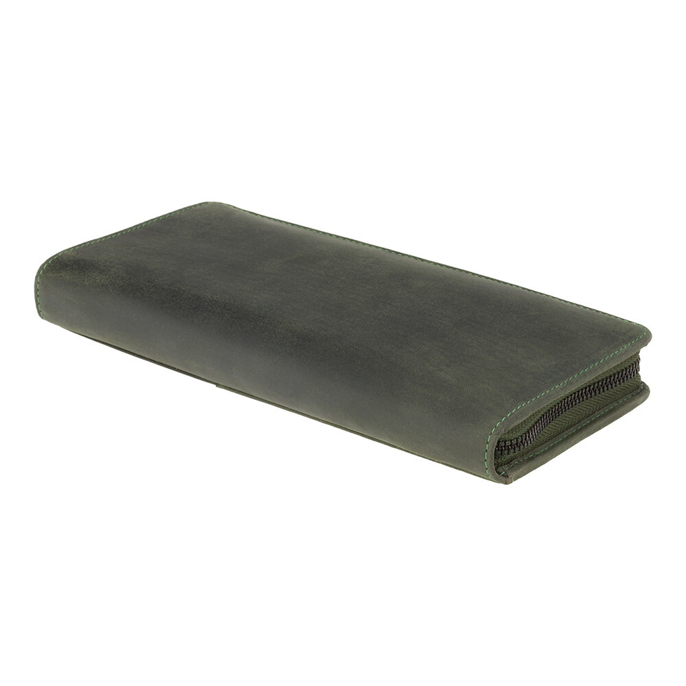 Мужской клатч (тревелер) Visconti 728 Wing с RFID (Oil Green)