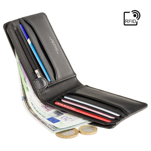 Мужской кошелек Visconti ENZ78 с RFID Girard (Black Shadow)
