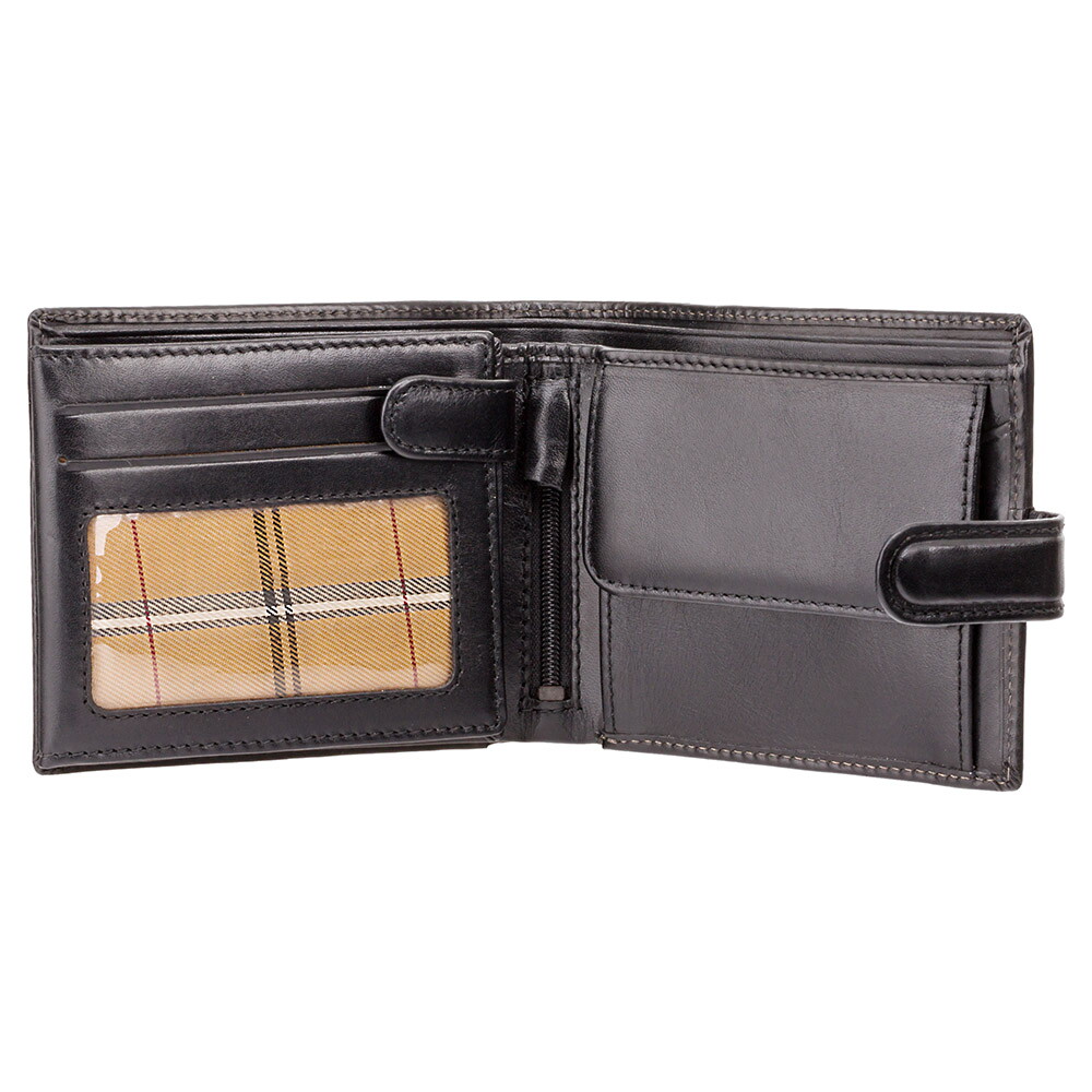 Мужской кожаный кошелек Visconti MZ5 - Rome (black)