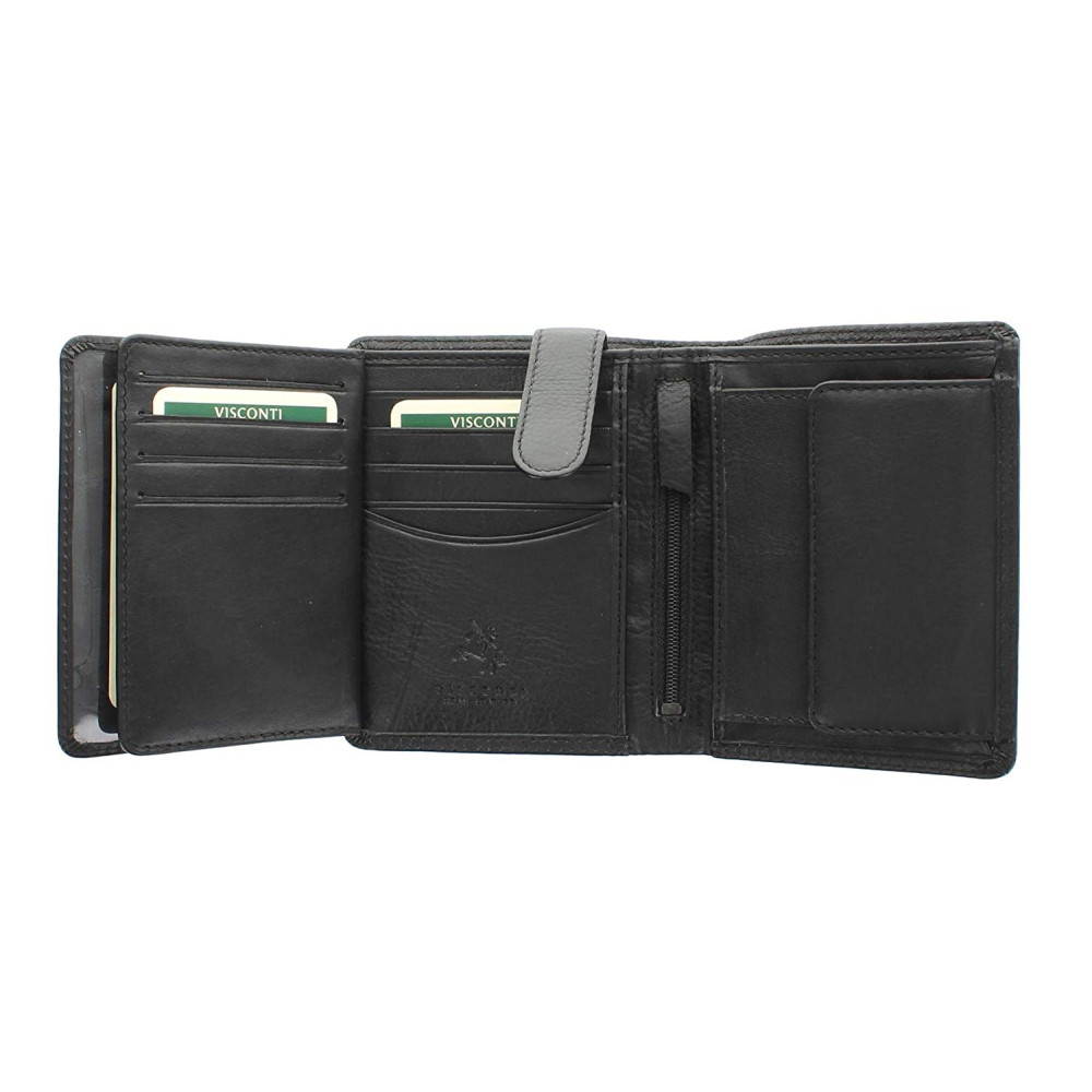 Мужской кожаный кошелек Visconti HT11 Brixton (black) 