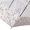 Женский прозрачный зонт-трость Fulton L042 Birdcage-2 Wedding Floral Border (Цветочная кайма)
