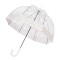 Женский прозрачный зонт-трость Fulton L042 Birdcage-2 Wedding Floral Border (Цветочная кайма)