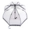 Женский прозрачный зонт-трость Fulton Birdcage-2 L042 Houndstooth Borde (Гусиная лапка)