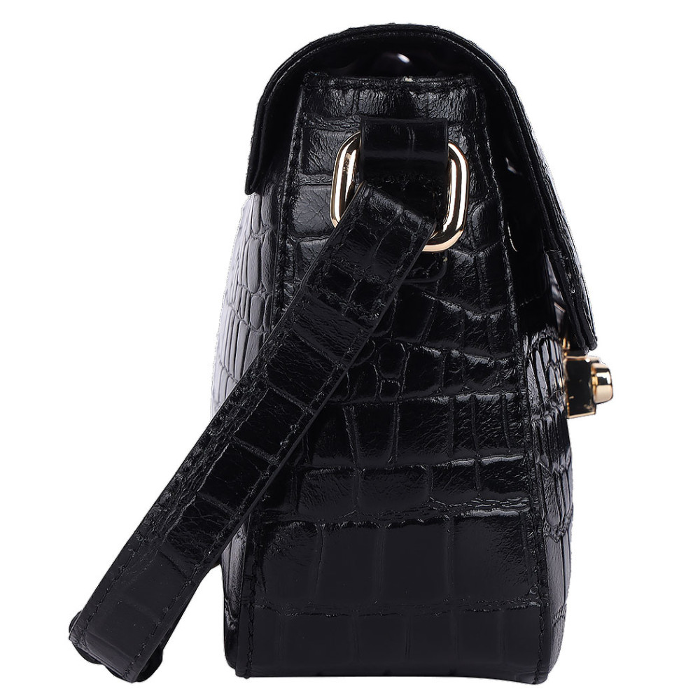 Женская кожаная сумка Ashwood C50 Black (Черный)