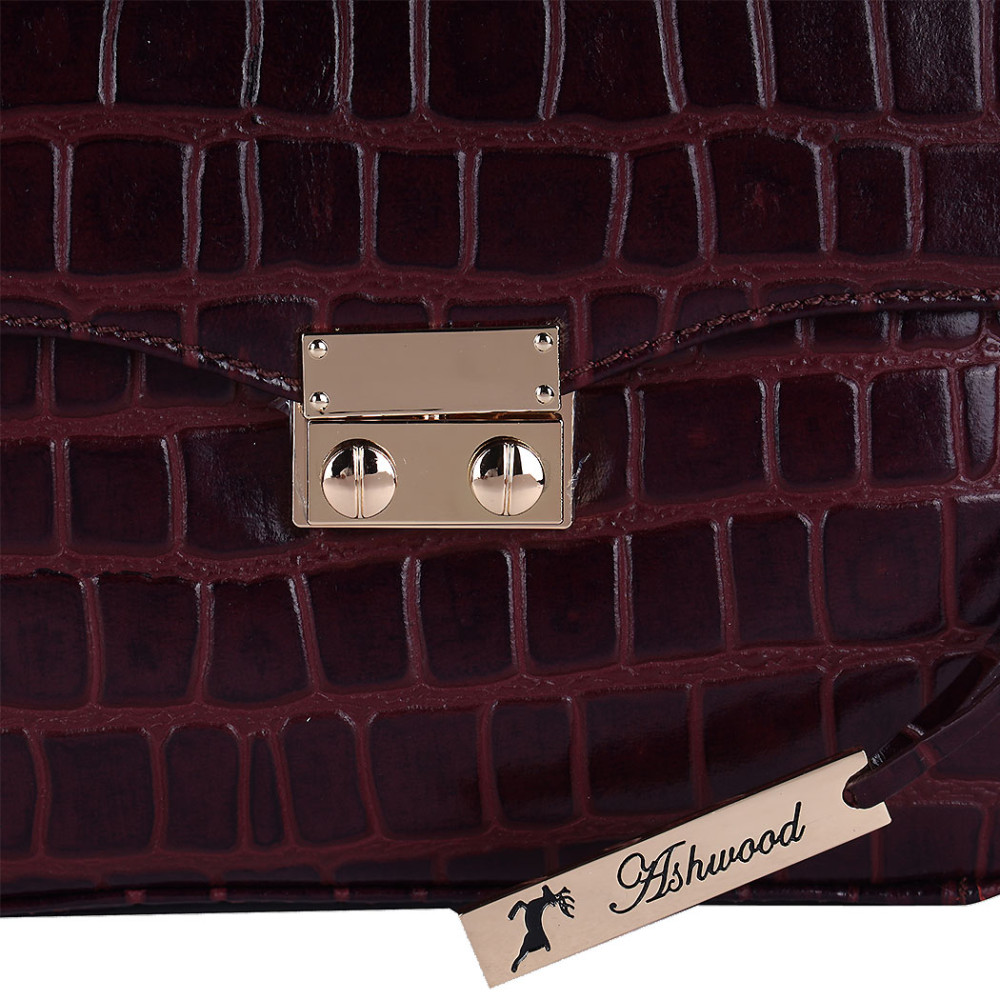 Женская кожаная сумка Ashwood C50 Bordo (Бордовый)