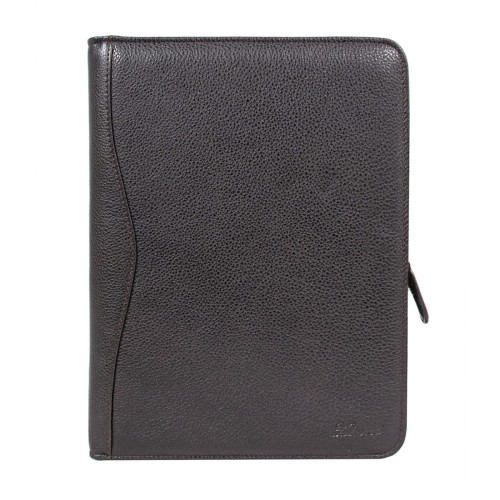 Папка Ashwood A4 ZIP BROWN