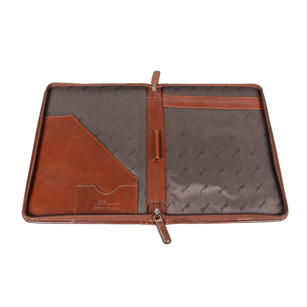Папка Ashwood A4 ZIP CHESTNUT
