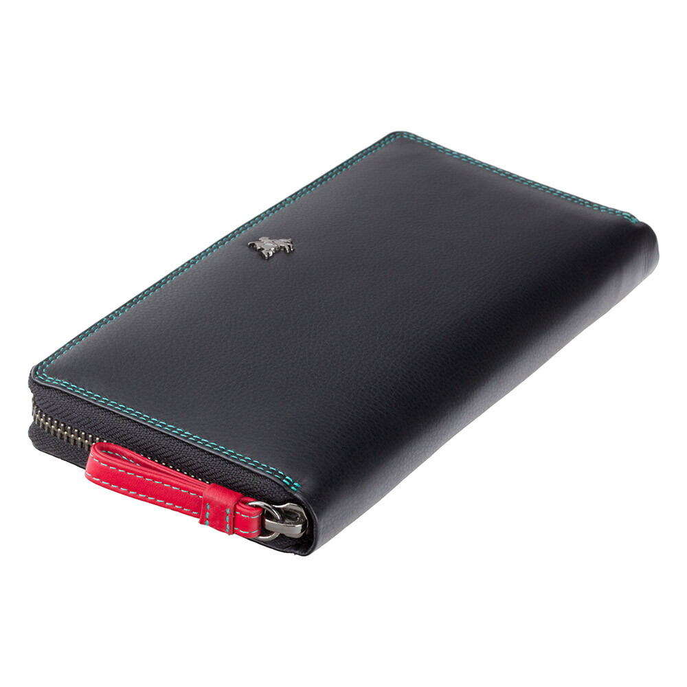 Женский кожаный кошелек Visconti SP33 с RFID Iris (Black Multi)