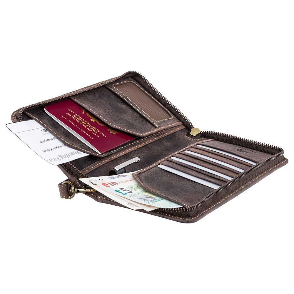 Портмоне дорожное Visconti 728 Wing (Oil Brown)