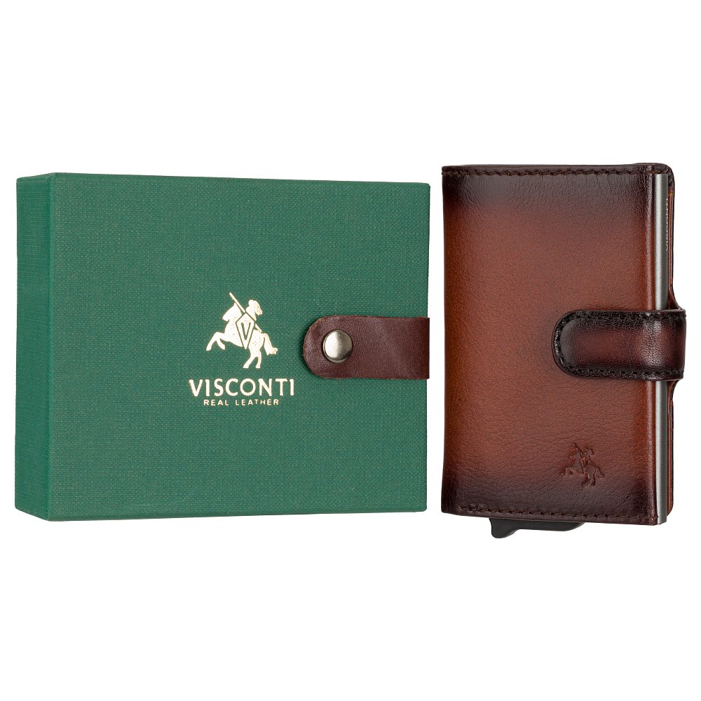 Кошелек мужской Visconti AT57 Noah c RFID (Burnish Tan)