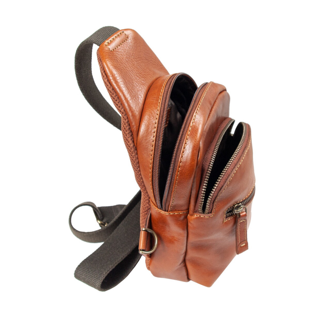 Cумка нагрудная Ashwood 8147 TEMPONADO TAN (Рыжий)