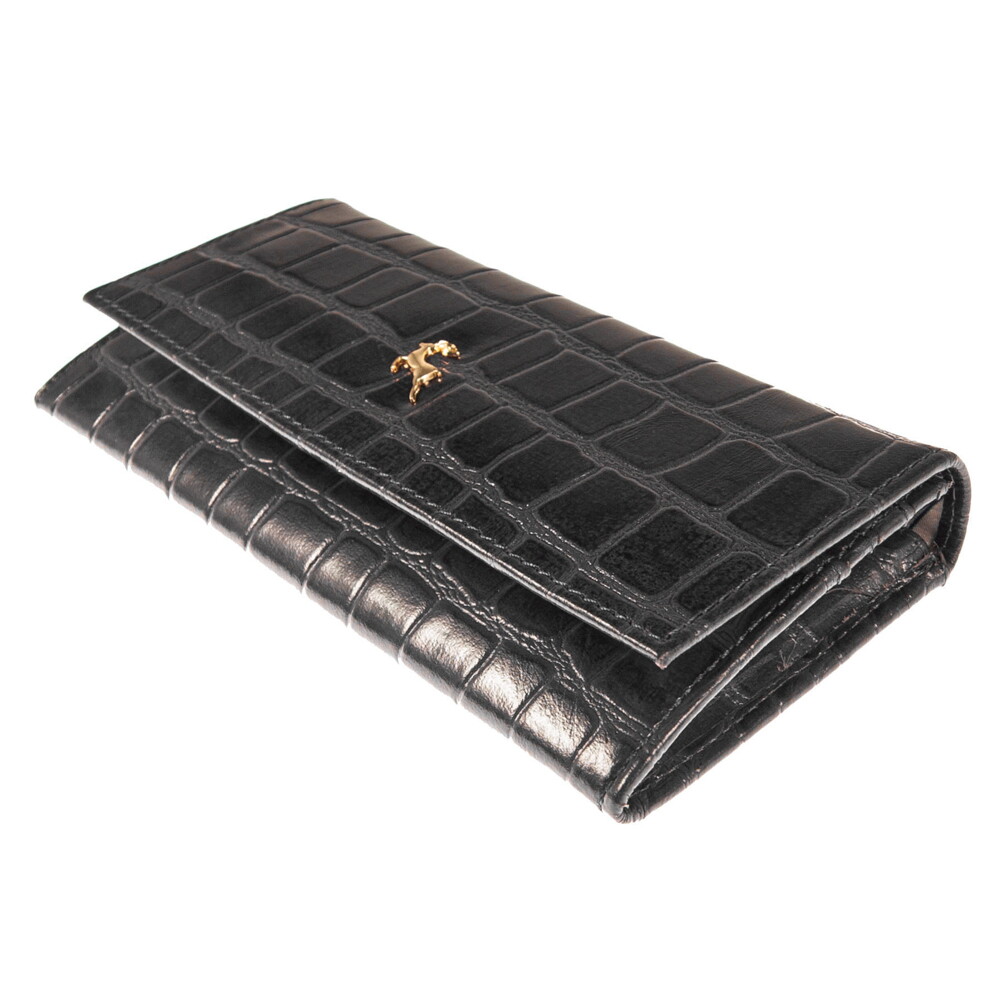 Женский кожаный кошелек Ashwood C05 BLACK (Черный)
