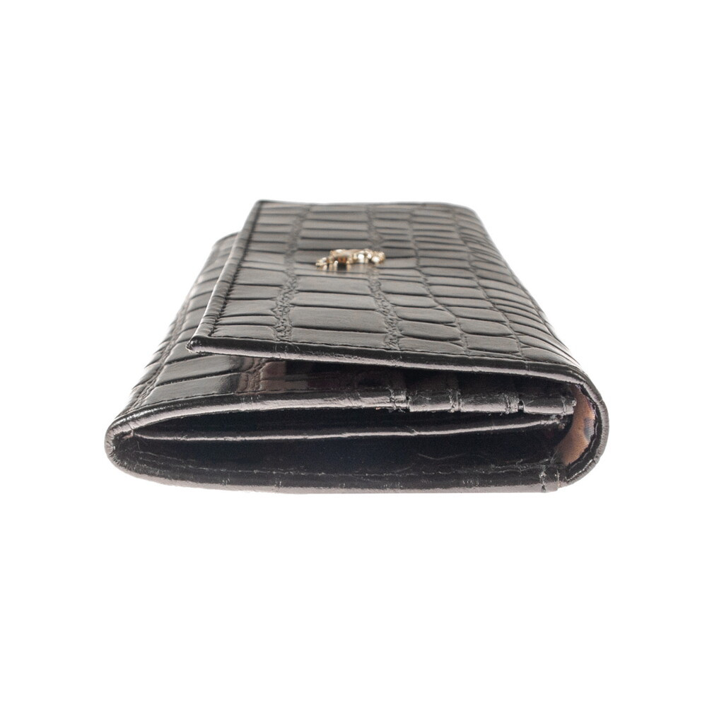 Женский кожаный кошелек Ashwood C05 BLACK (Черный)
