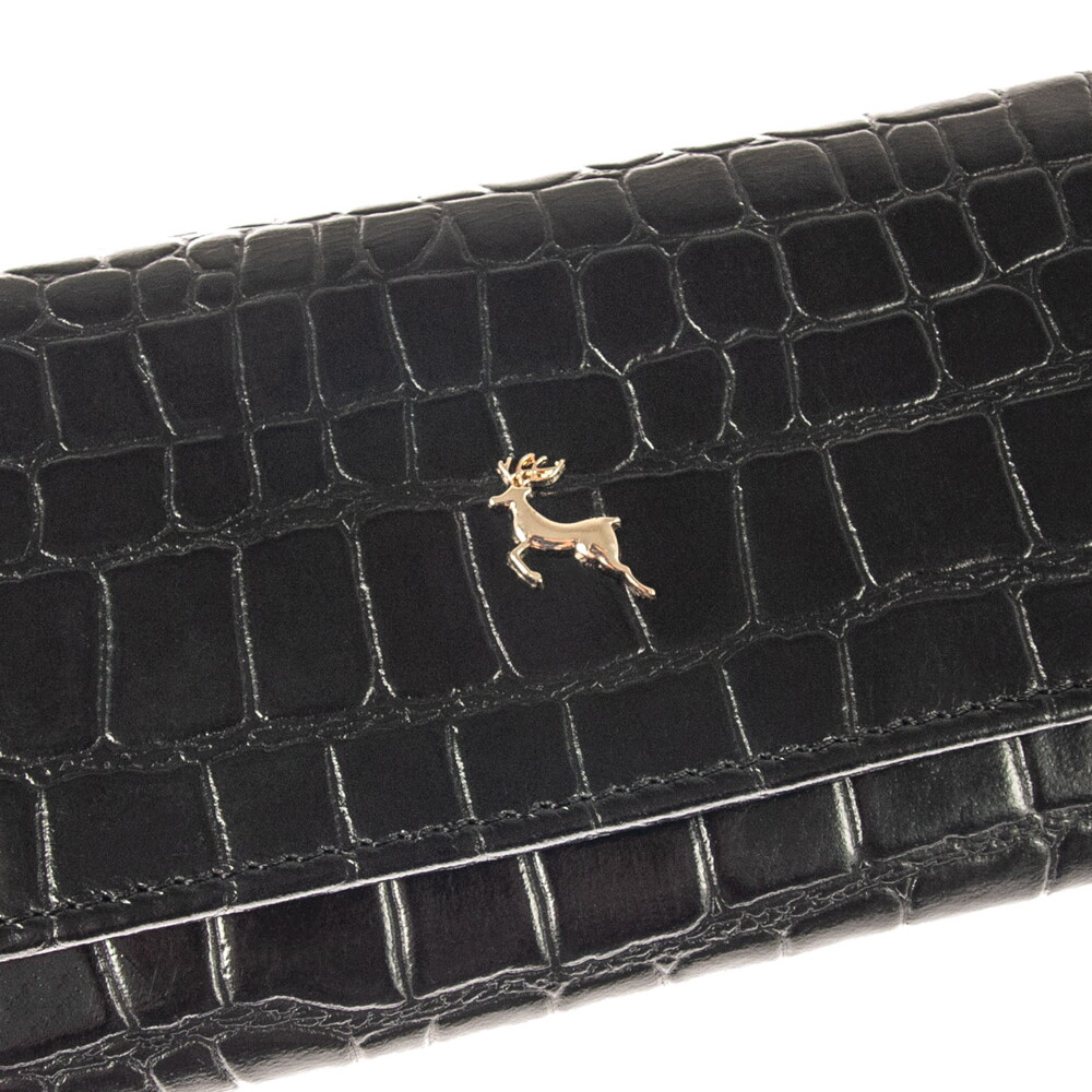Женский кожаный кошелек Ashwood C05 BLACK (Черный)