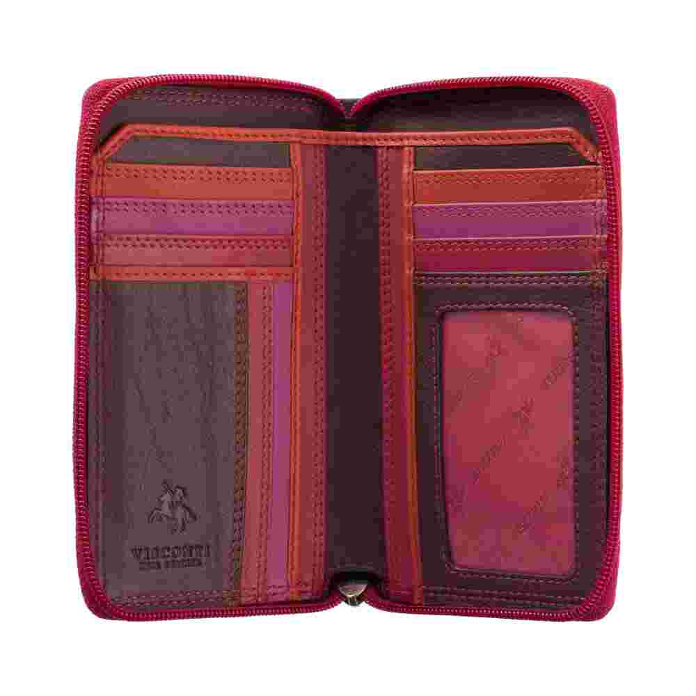 Женский кожаный кошелек Visconti RB98 Aruba (Plum Multi)