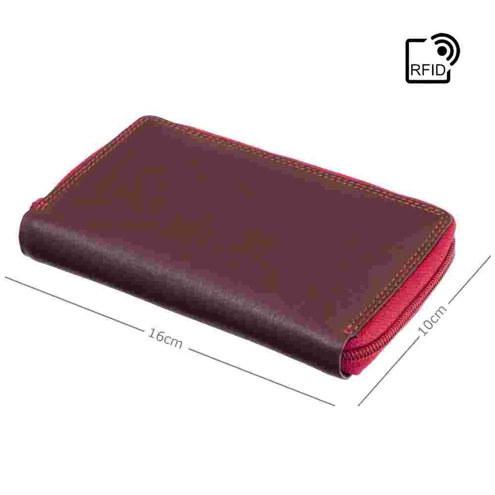 Женский кожаный кошелек Visconti RB98 Aruba (Plum Multi)