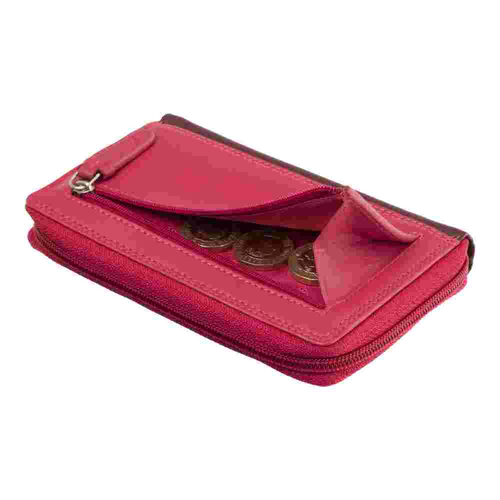 Женский кожаный кошелек Visconti RB98 Aruba (Plum Multi)