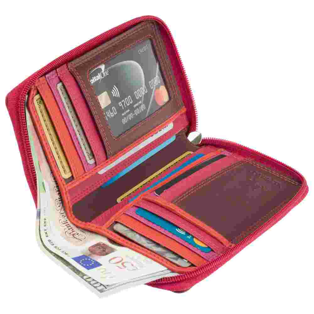 Женский кожаный кошелек Visconti RB98 Aruba (Plum Multi)