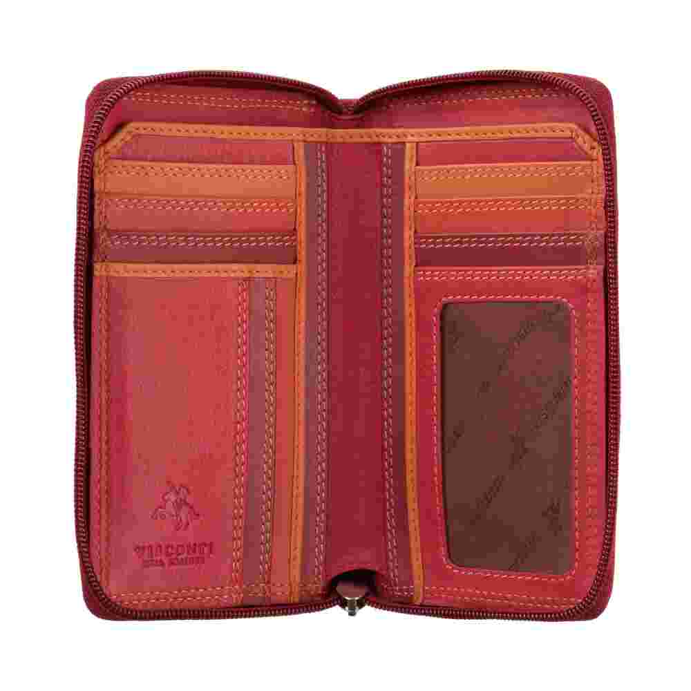 Женский кожаный кошелек Visconti RB98 Aruba (Red Multi)