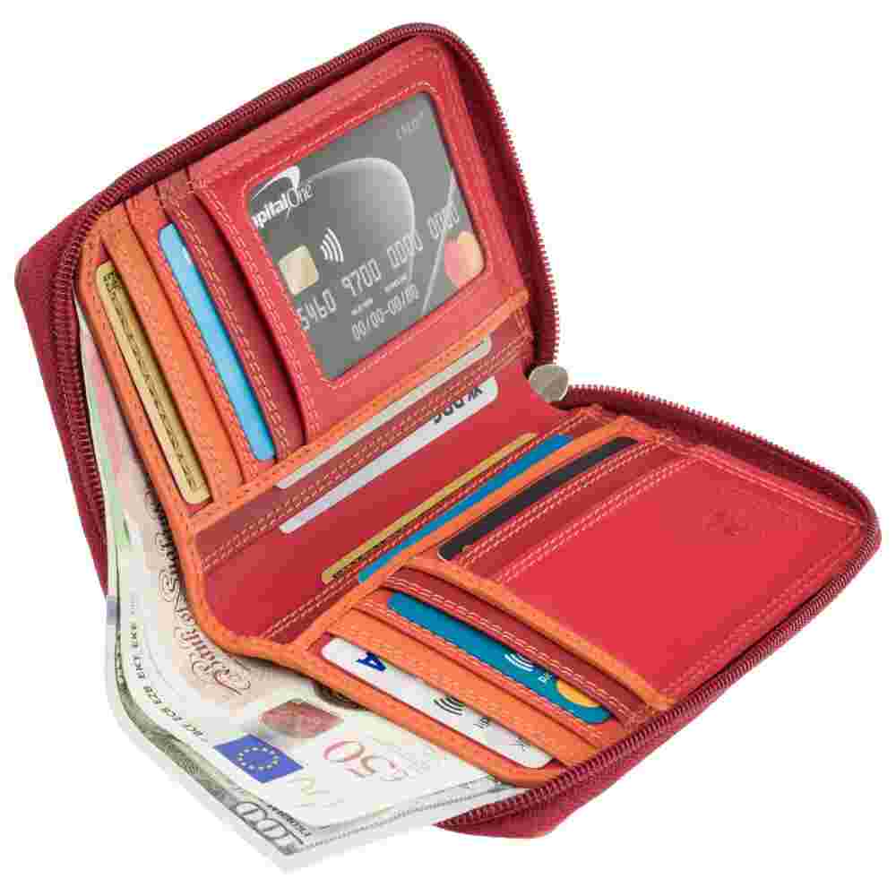 Женский кожаный кошелек Visconti RB98 Aruba (Red Multi)