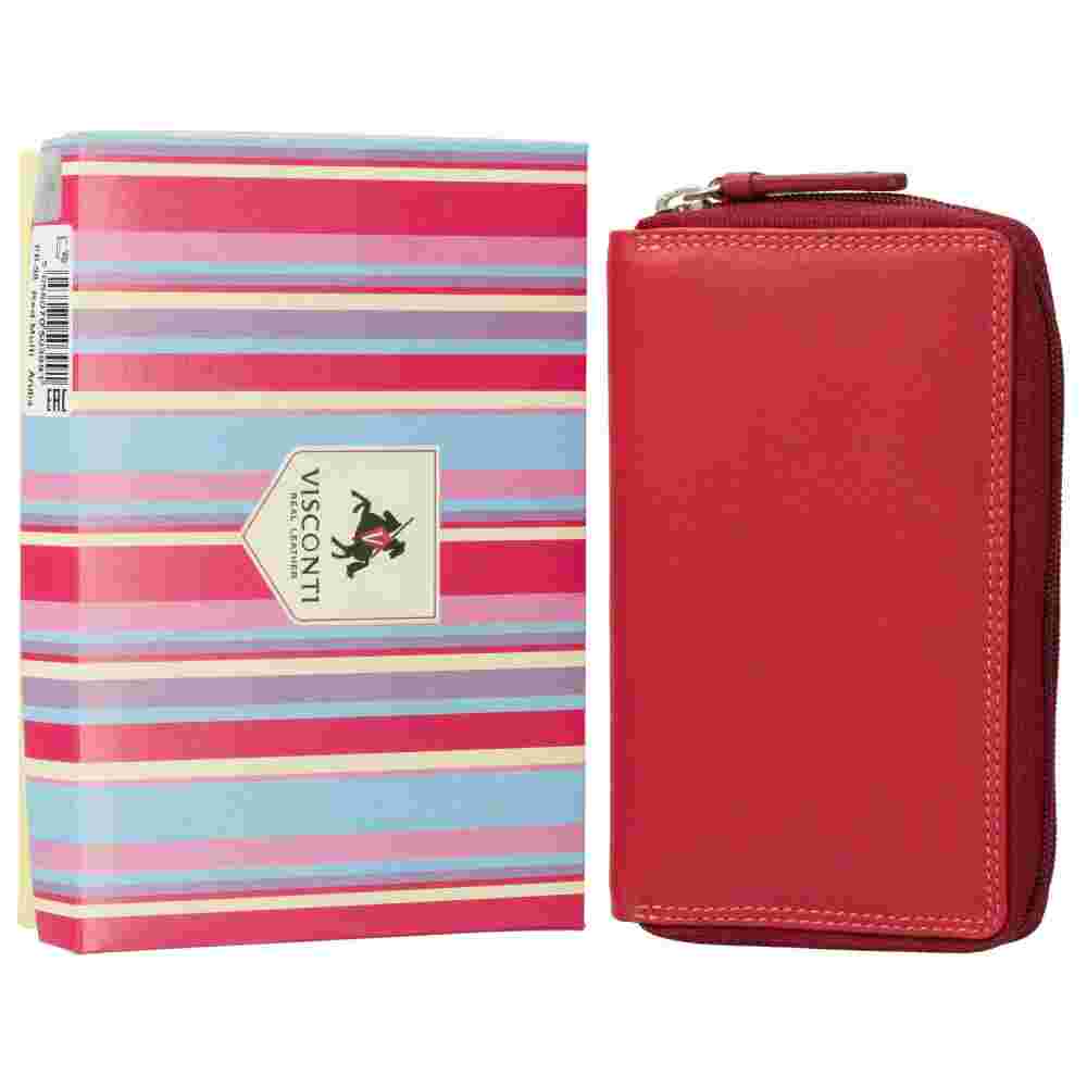 Женский кожаный кошелек Visconti RB98 Aruba (Red Multi)