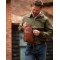 Сумка кожаная нагрудная Ashwood K43 Chestnut (Каштановый)