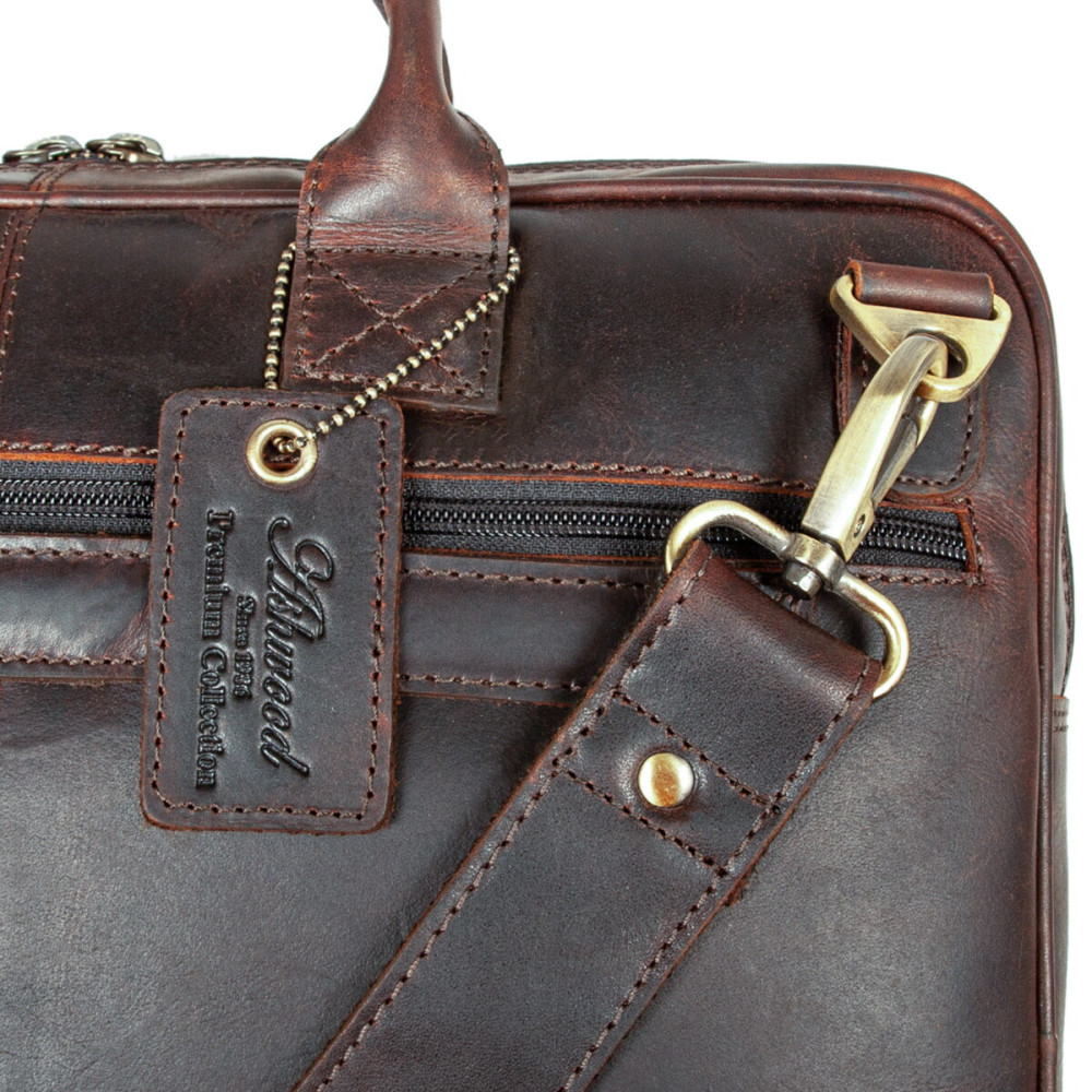 Сумка мужская для ноутбука Ashwood K46 Brown (Коричневый)