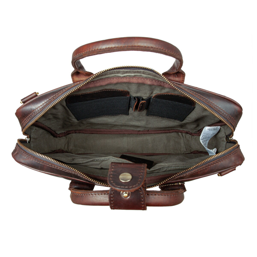 Сумка мужская для ноутбука Ashwood K46 Brown (Коричневый)