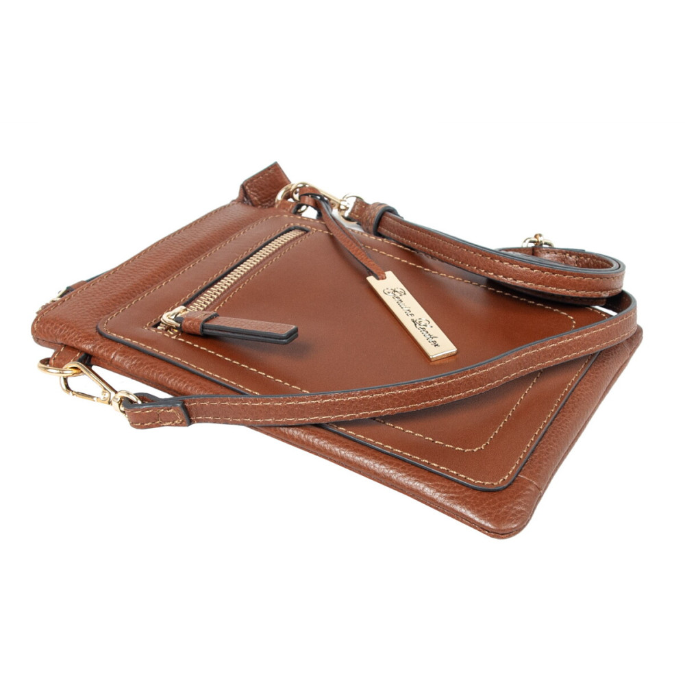 Кожаная сумка для смартфона AZ71 Tan (Рыжий)