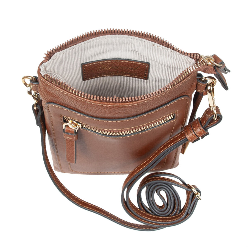 Кожаная сумка для смартфона AZ71 Tan (Рыжий)