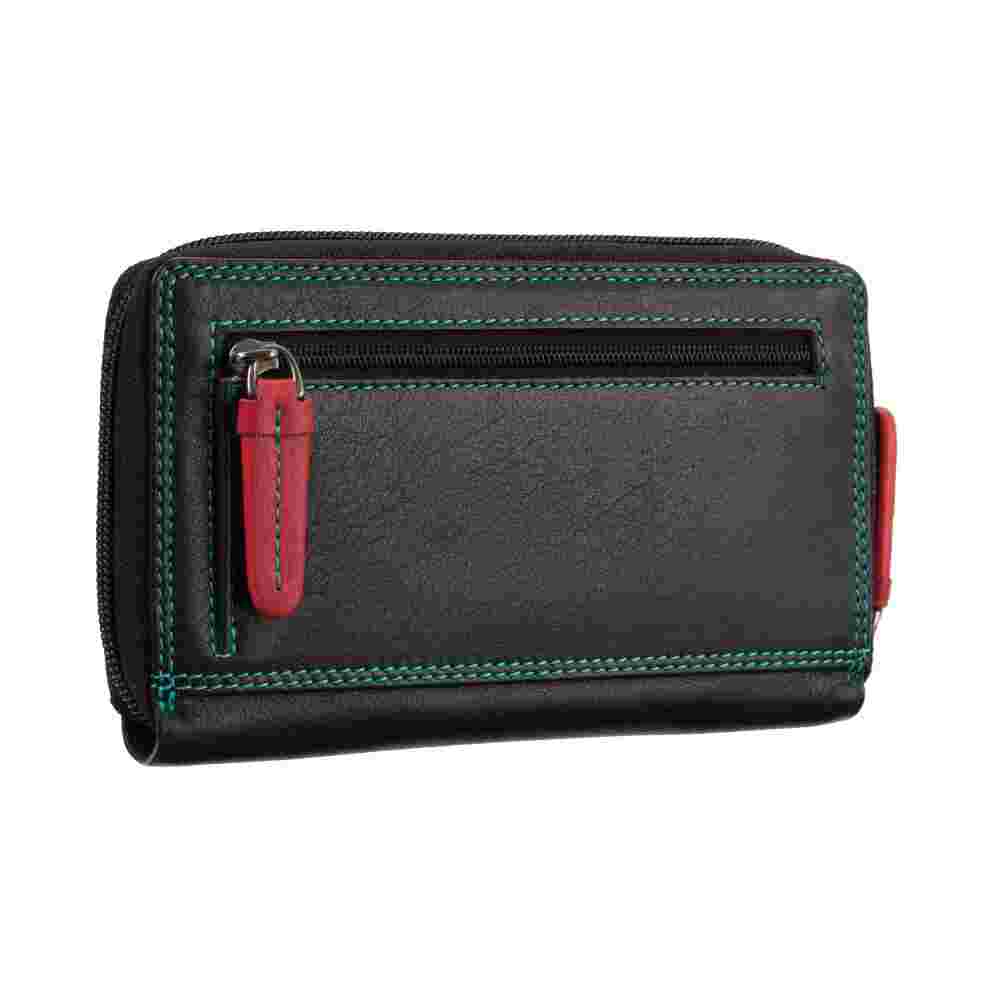 Женский кожаный кошелек Visconti RB98 Aruba (Black/Rhumba) 