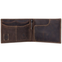 Мужской кожаный кошелек для путешествий Visconti 726 - Jet (oil brown) 