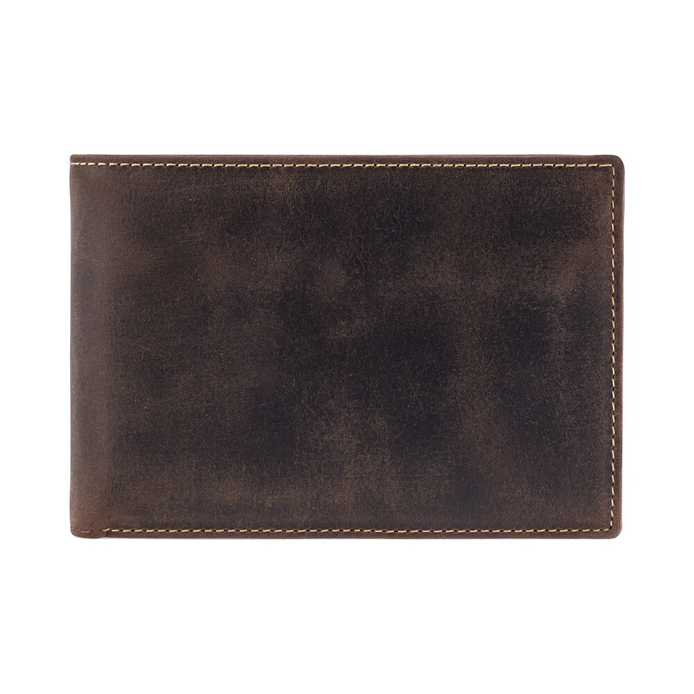 Мужской кожаный кошелек для путешествий Visconti 726 - Jet (oil brown) 