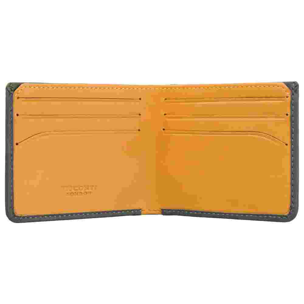 Мужской кожаный кошелек Visconti VSL42 Saw (Grey/Mustard)
