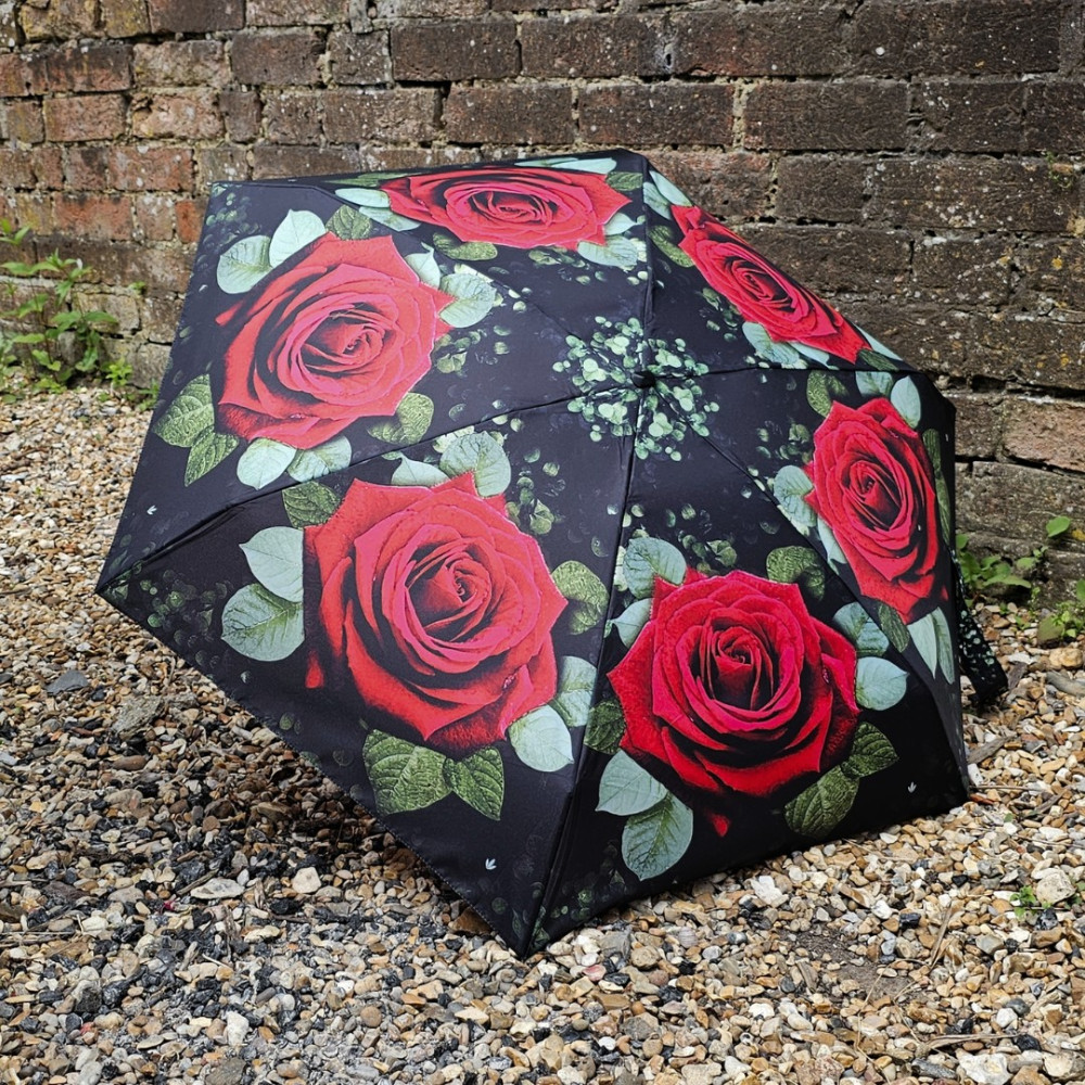 Женский мини зонт Fulton L501 Huge Rose (Огромная роза)