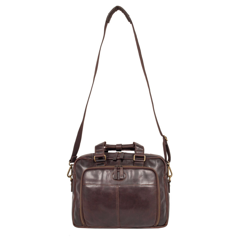 Сумка чоловіча для ноутбука 13 Ashwood 8143 Brown (Коричневий)