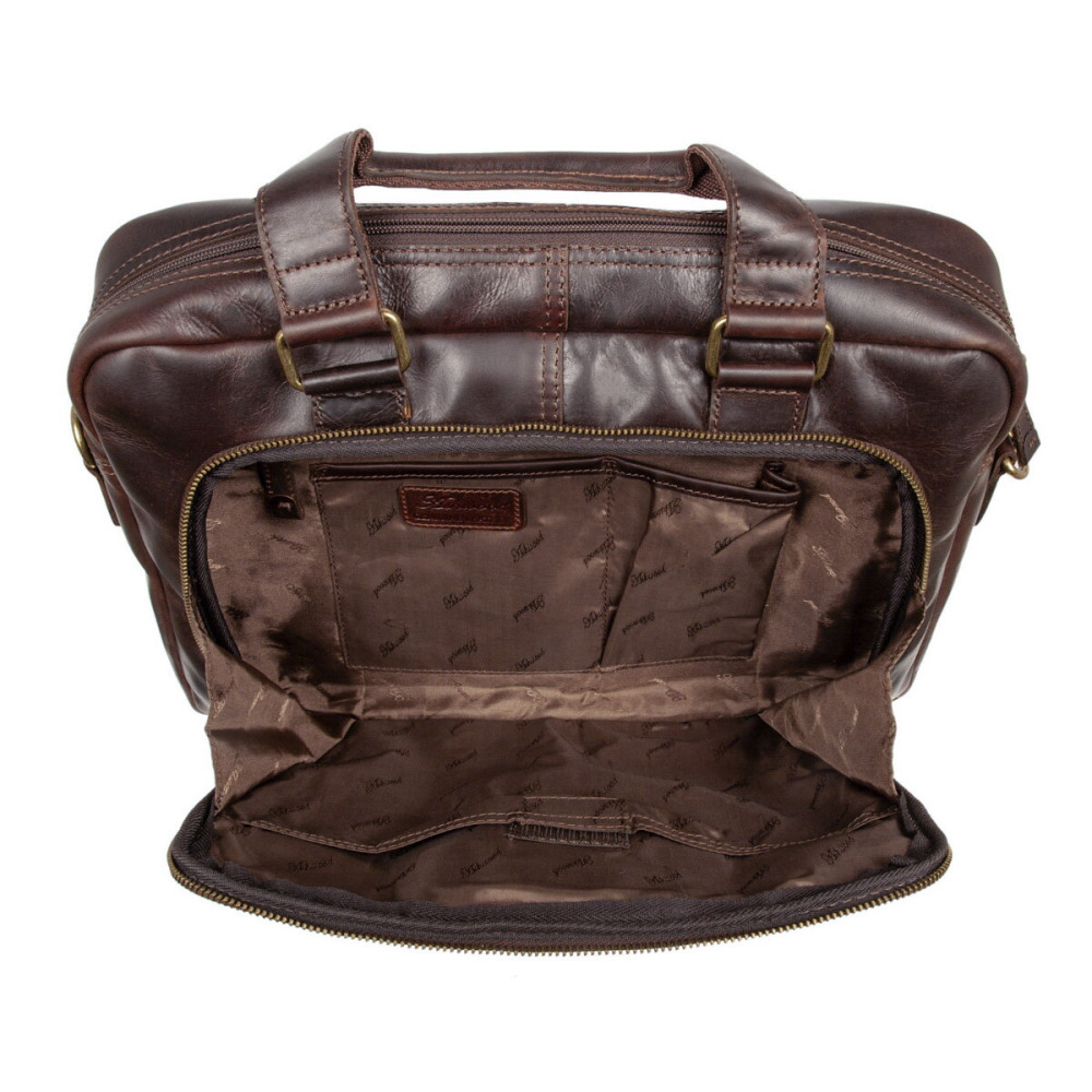 Сумка чоловіча для ноутбука 13 Ashwood 8143 Brown (Коричневий)