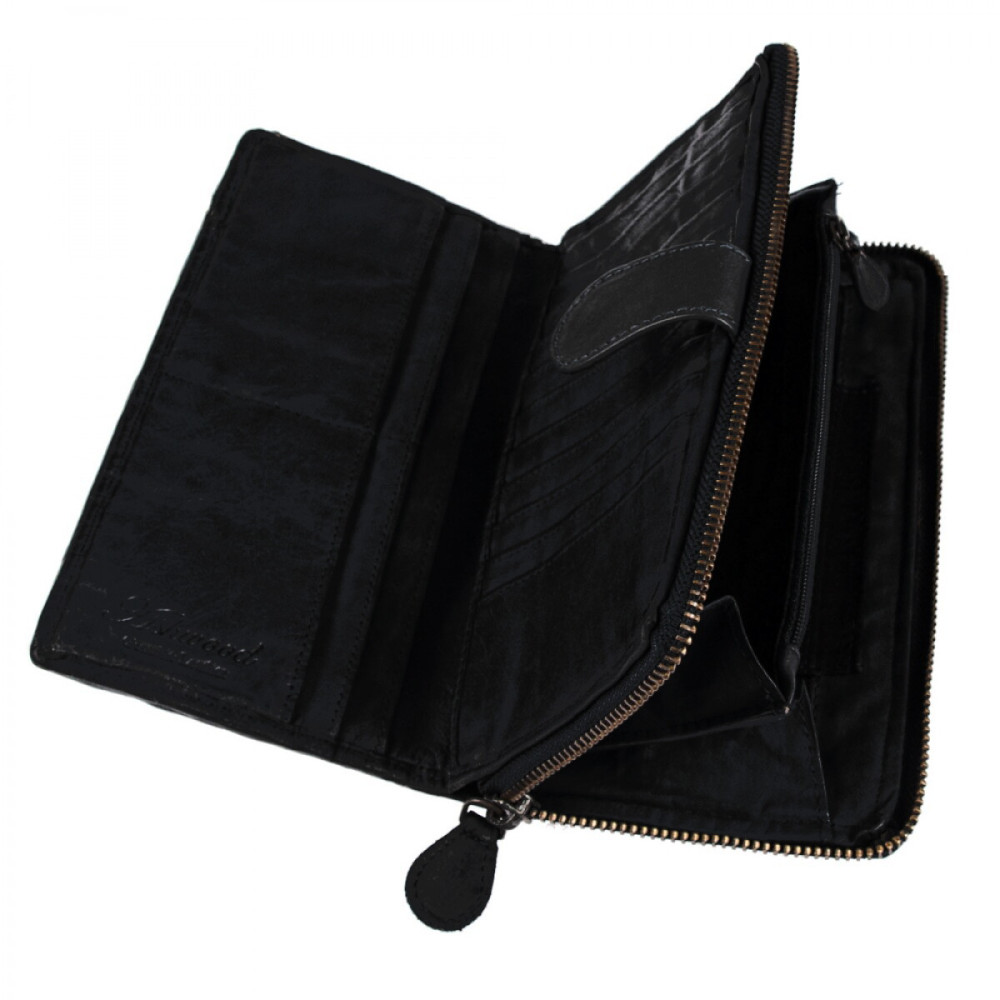 Вінтажний гаманець жіночий Ashwood D84 Black