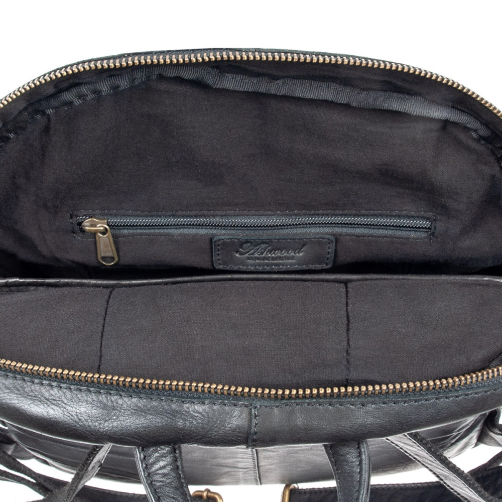 Вінтажний шкіряний рюкзак Ashwood Ruben (Black)